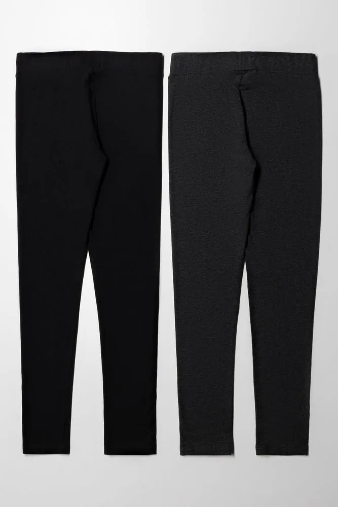2 Pack Legging Black And Charcoal sold by Ackermas product image thumbnail 3