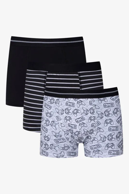 OB 3PK KNIT BOXER S24 BLACK sold by Ackermas