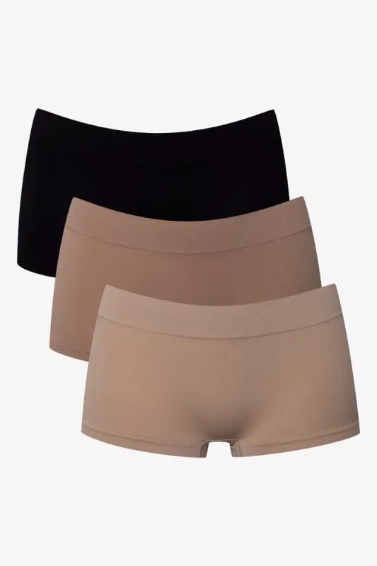 3 Pack Seamfree Boylegs Black And Natural sold by Ackermas