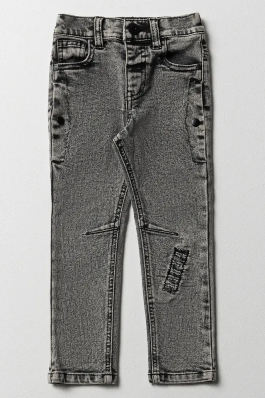 Skinny Fit Jeans Ripped Charcoal sold by Ackermas