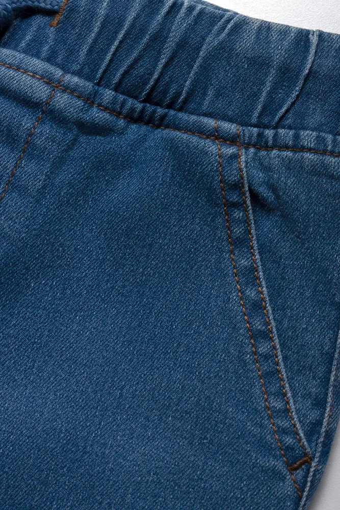 SHORTS DENIM PULL ON MED BLUE sold by Ackermas product image thumbnail 2