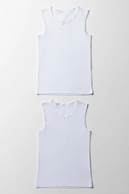OG 2PK SL VEST WHITE S24 sold by Ackermas