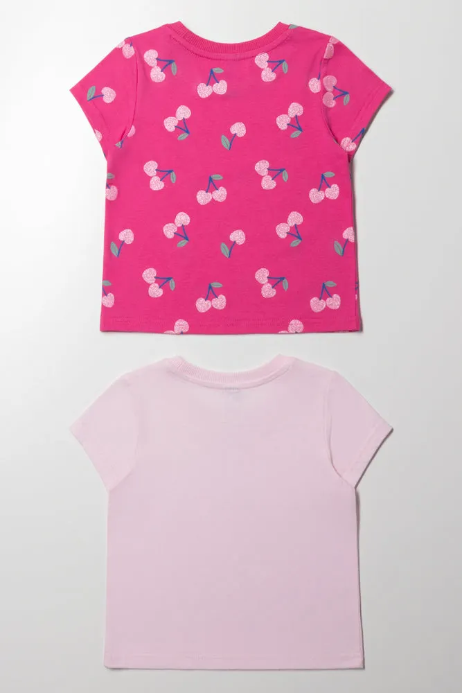 2 Pack Cherry T-Shirt Pink sold by Ackermas product image thumbnail 3
