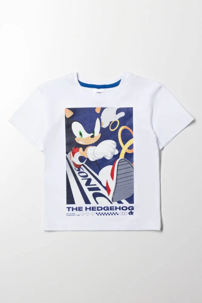 Sonic Short Sleeve T-Shirt White sold by Ackermas