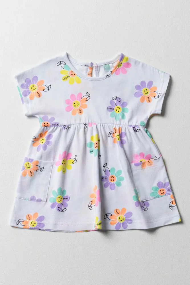 Dress With Pockets White sold by Ackermas