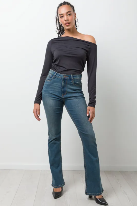 Boot Leg Denim Jeans Blue sold by Ackermas