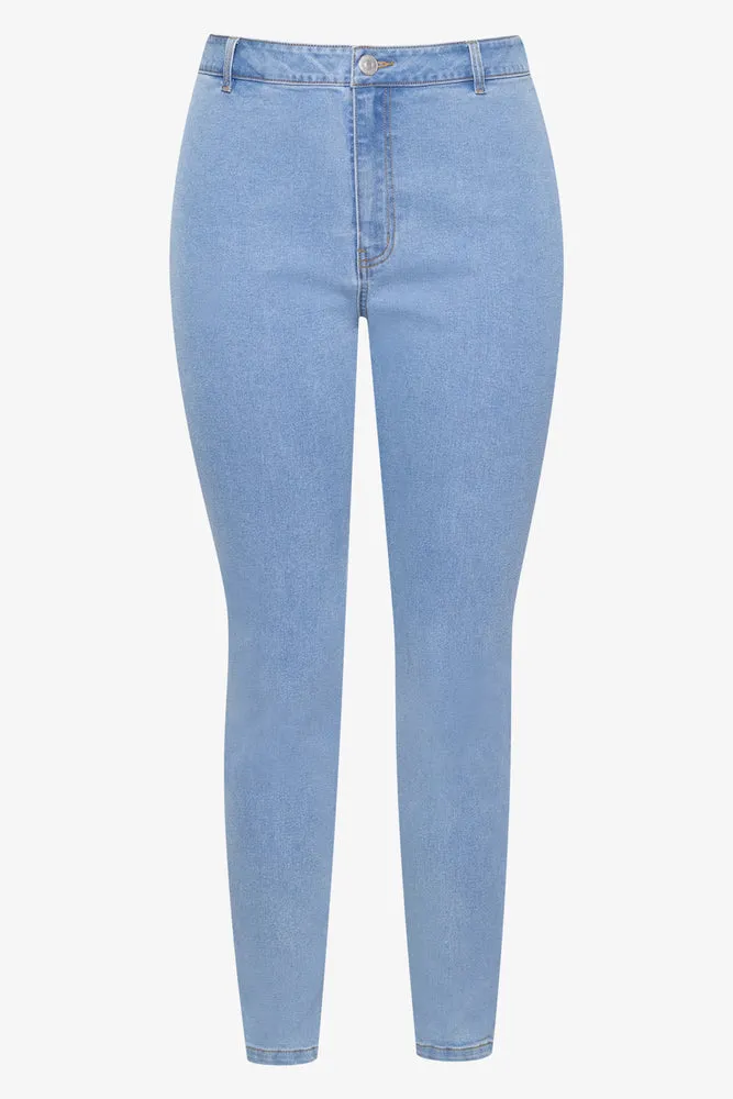 Tube Skinny Denim Jeans Light Blue sold by Ackermas