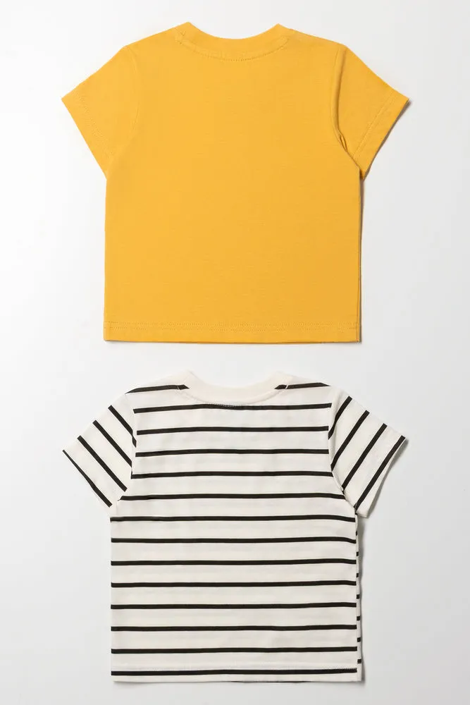 2 Pack T-Shirts Yellow And White sold by Ackermas product image thumbnail 3