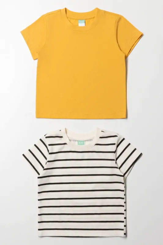 2 Pack T-Shirts Yellow And White sold by Ackermas