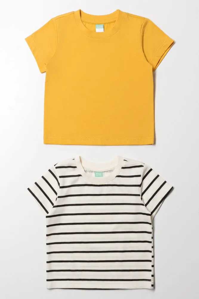 2 Pack T-Shirts Yellow And White sold by Ackermas
