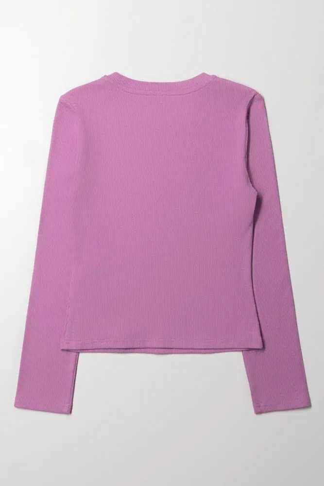 Long sleeve top with bow detail mulberry sold by Ackermas product image thumbnail 3