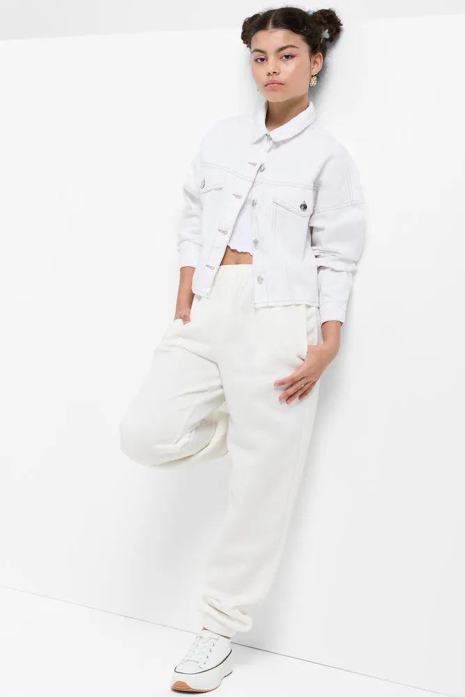 Trackpants With Elasticated Cuff White Alyssum sold by Ackermas product image thumbnail 2