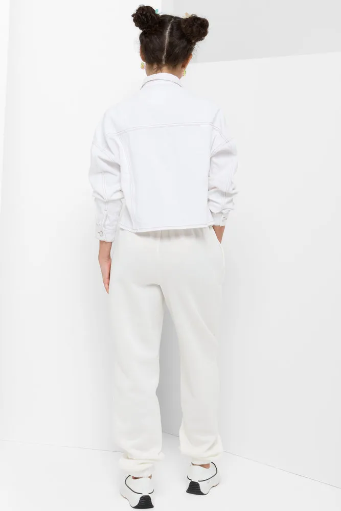 Trackpants With Elasticated Cuff White Alyssum sold by Ackermas product image thumbnail 3