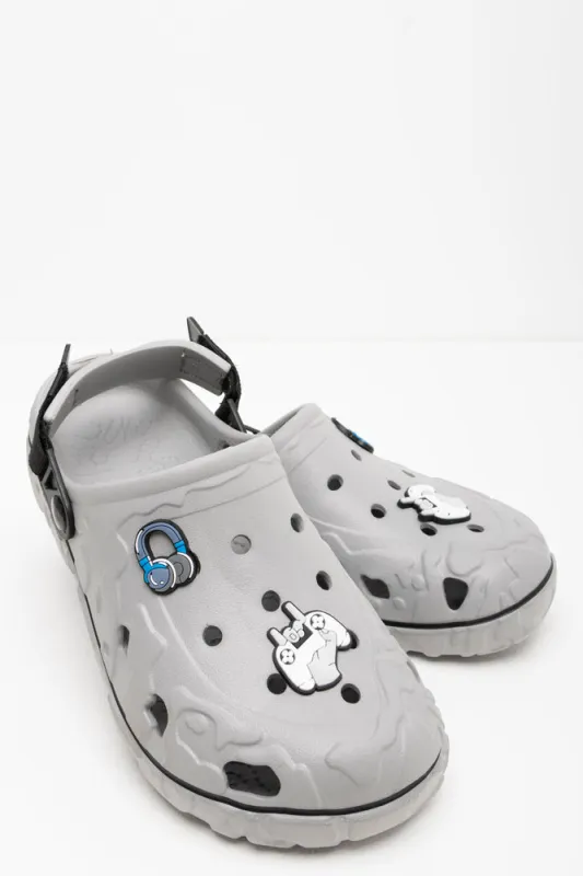 Clog With Charms Grey sold by Ackermas