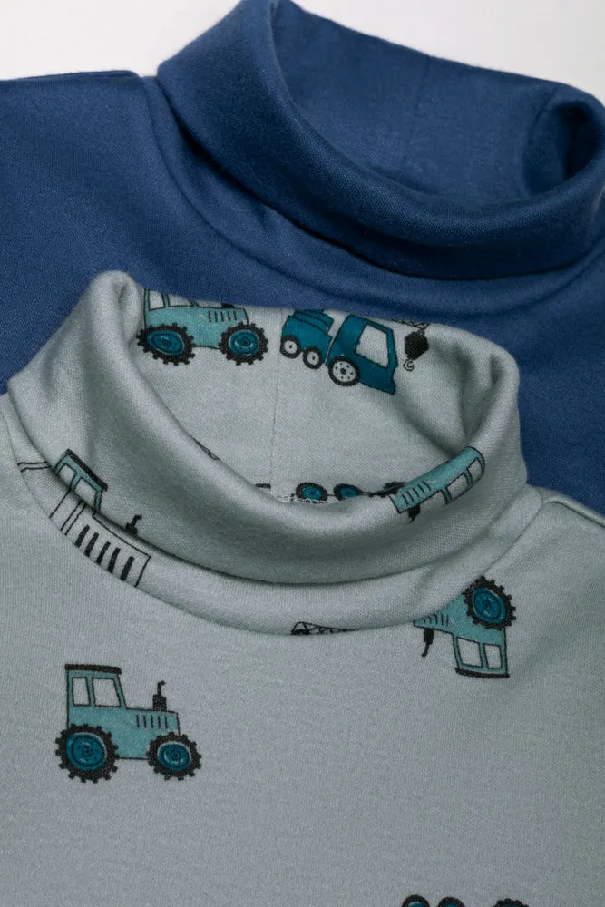 2 Pack Poloneck T-Shirts Truck Navy And Blue sold by Ackermas product image thumbnail 2