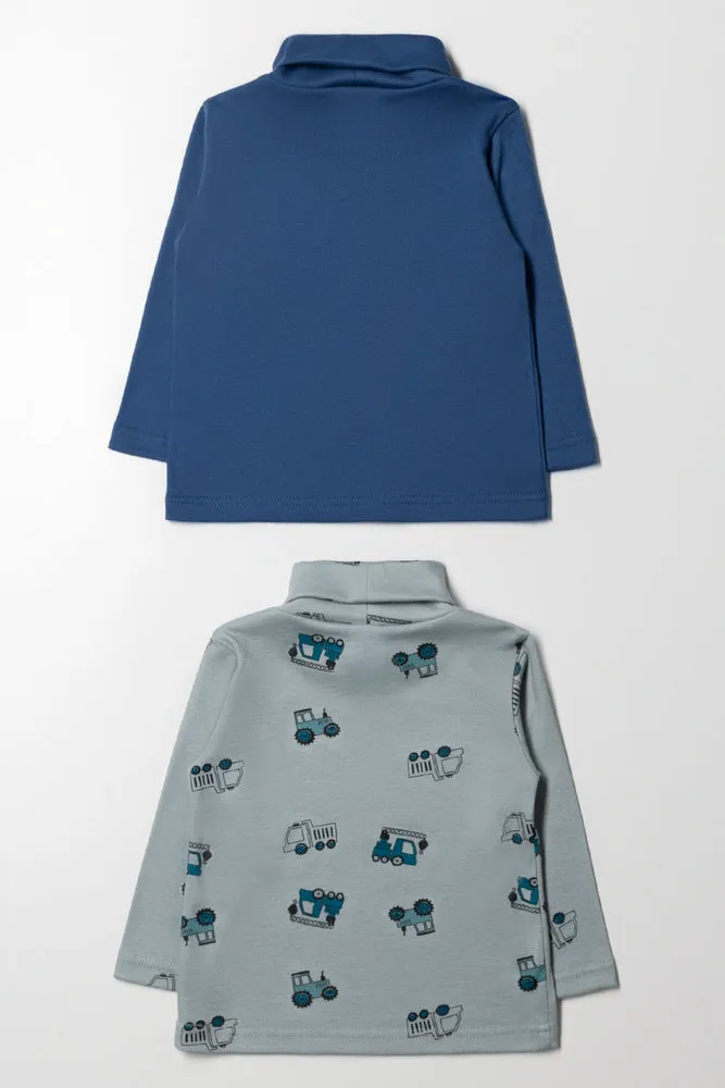 2 Pack Poloneck T-Shirts Truck Navy And Blue sold by Ackermas product image thumbnail 3