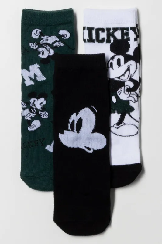Mickey Mouse 3 Pack Socks Green sold by Ackermas