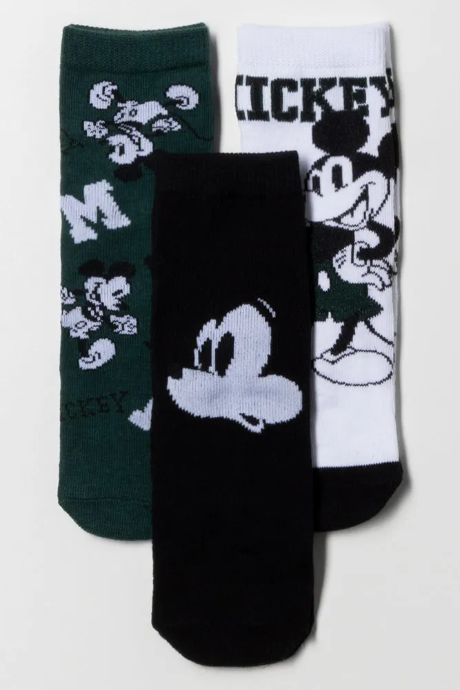 Mickey Mouse 3 Pack Socks Green sold by Ackermas