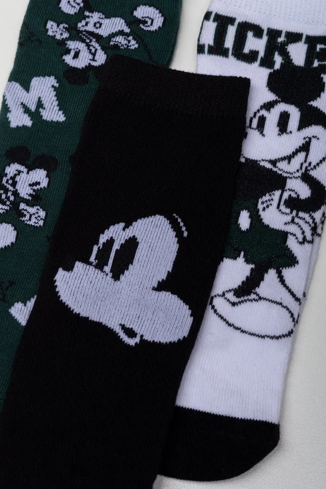 Mickey Mouse 3 Pack Socks Green sold by Ackermas product image thumbnail 2