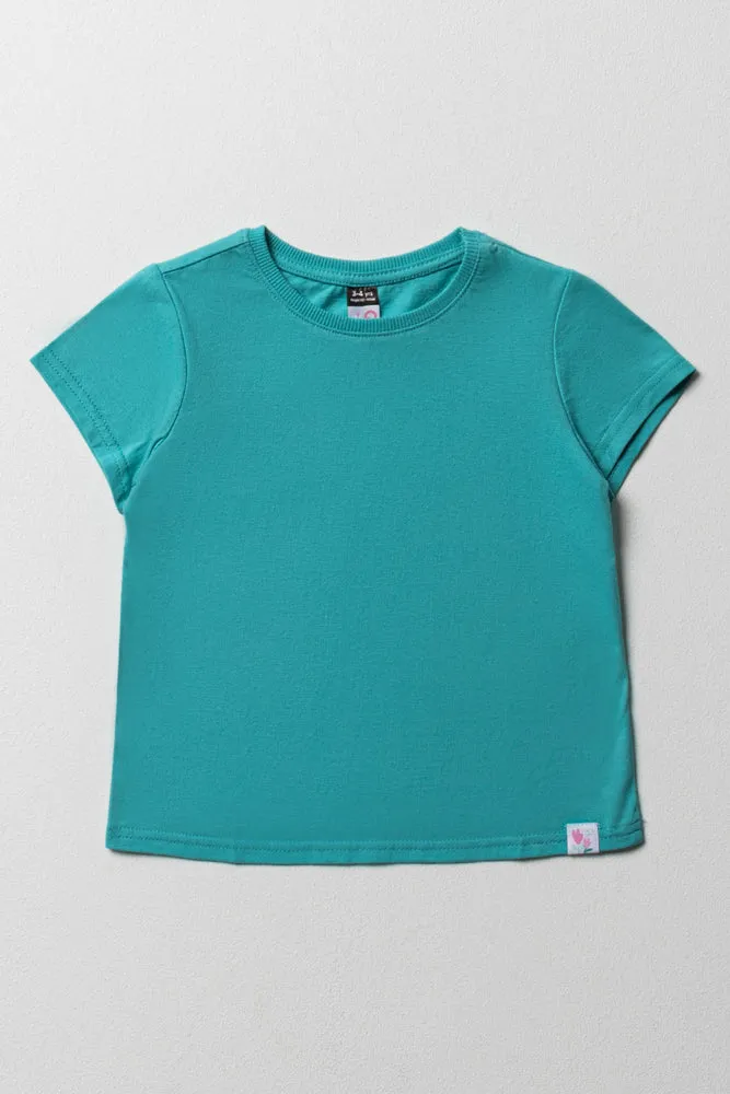 Short Sleeve T-Shirt Teal sold by Ackermas
