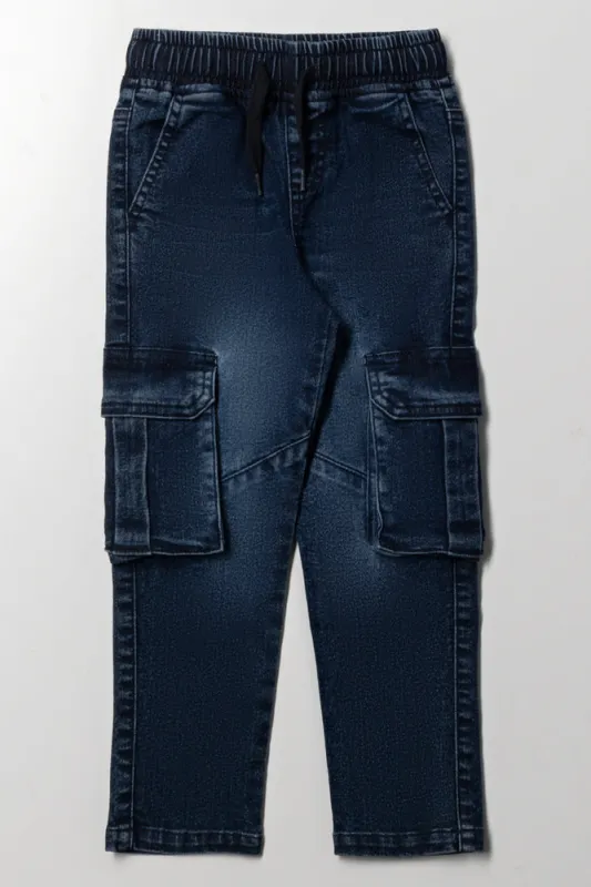 STYLED SLIM DENIM CARGO INDIGO sold by Ackermas