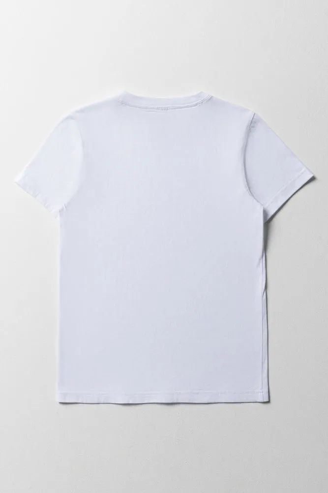 Crew Neck T-Shirt White sold by Ackermas product image thumbnail 3