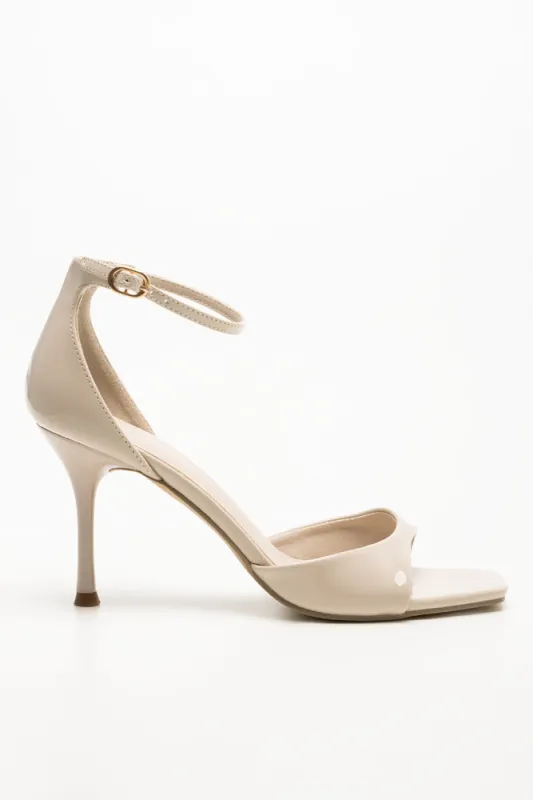 Patent Sandal Heels Natural sold by Ackermas