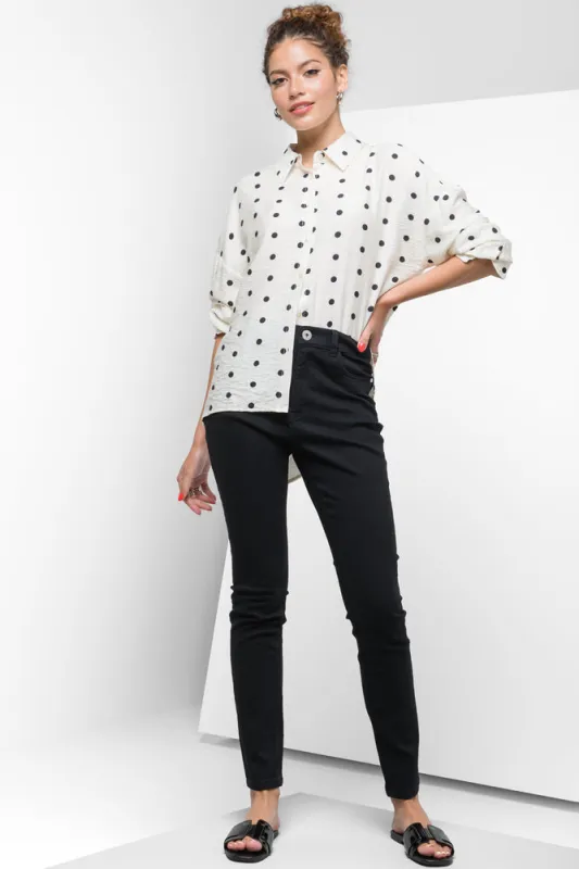 High Rise Skinny Denim Jean Black sold by Ackermas