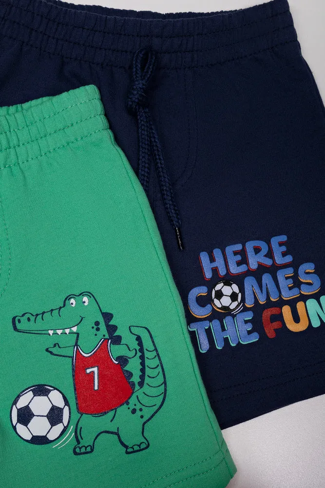 2 Pack Knit Shorts Navy And Green sold by Ackermas product image thumbnail 2