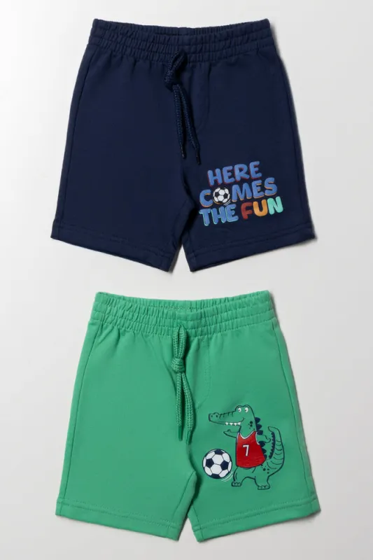 2 Pack Knit Shorts Navy And Green sold by Ackermas