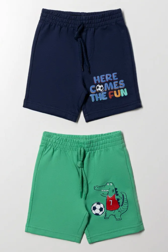 2 Pack Knit Shorts Navy And Green sold by Ackermas