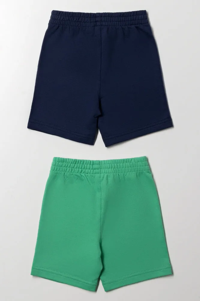 2 Pack Knit Shorts Navy And Green sold by Ackermas product image thumbnail 3