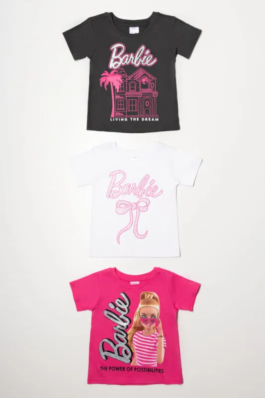 Barbie 3 Pack T-Shirts Black, White And Pink sold by Ackermas