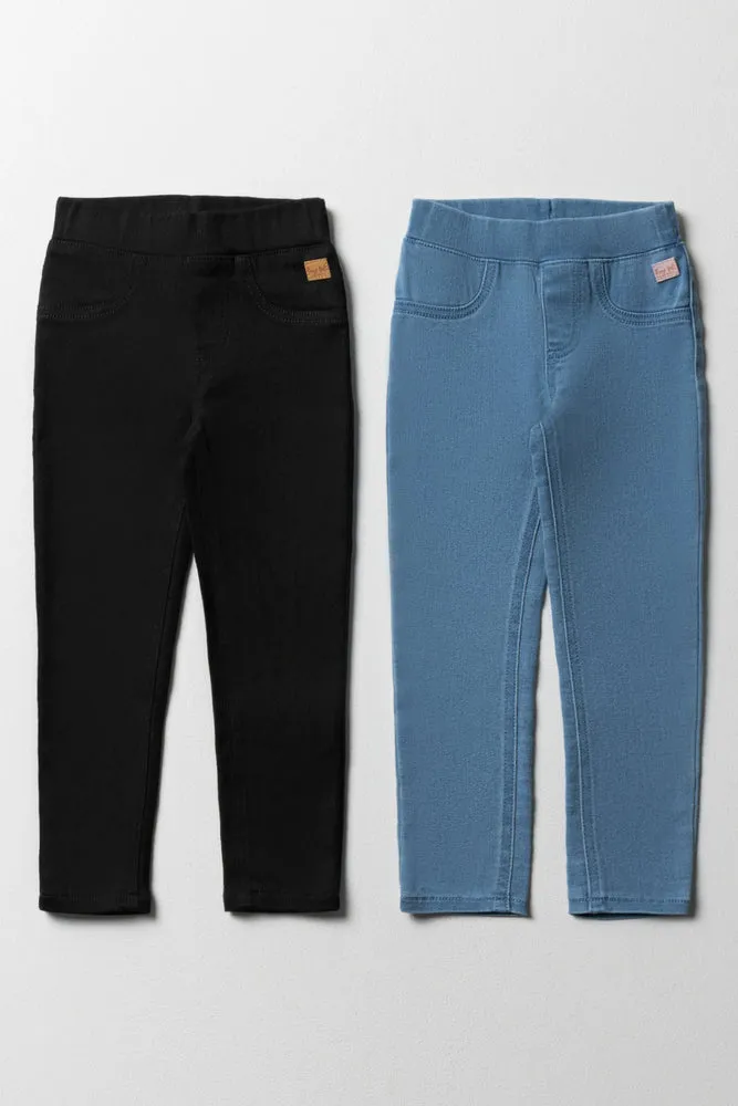 2 Pack Jeggings Blue And Black sold by Ackermas