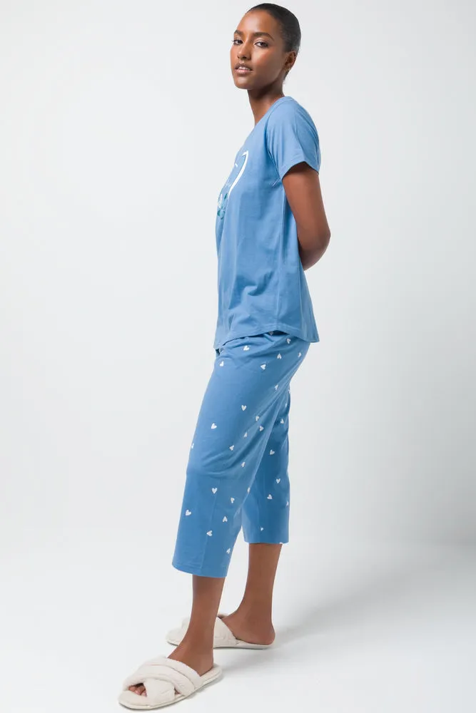 Beautiful Dreamer Capri Pyjamas Blue sold by Ackermas product image thumbnail 2
