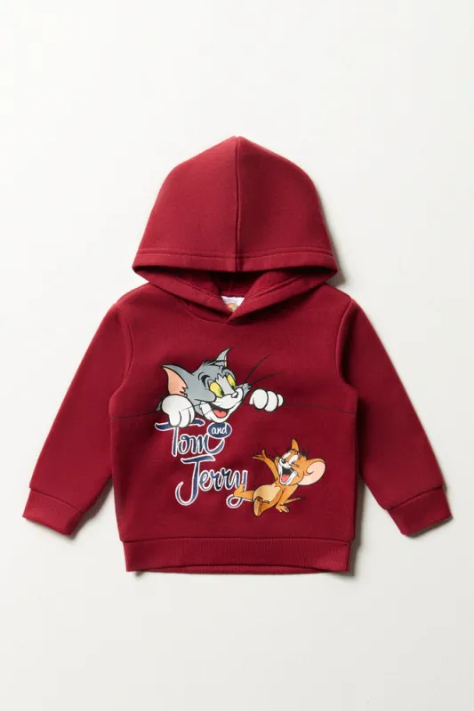 Tom And Jerry Hoodie Burgundy sold by Ackermas