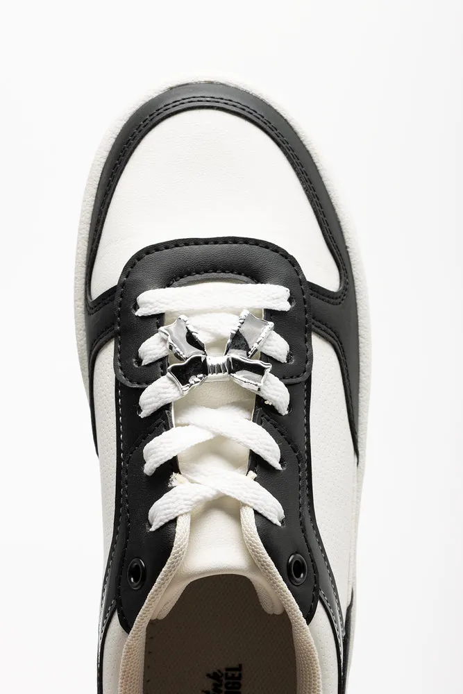 Bow Charm Sneakers Black And White sold by Ackermas product image thumbnail 5