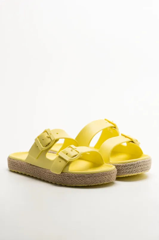 Double Buckle Sandals Yellow sold by Ackermas