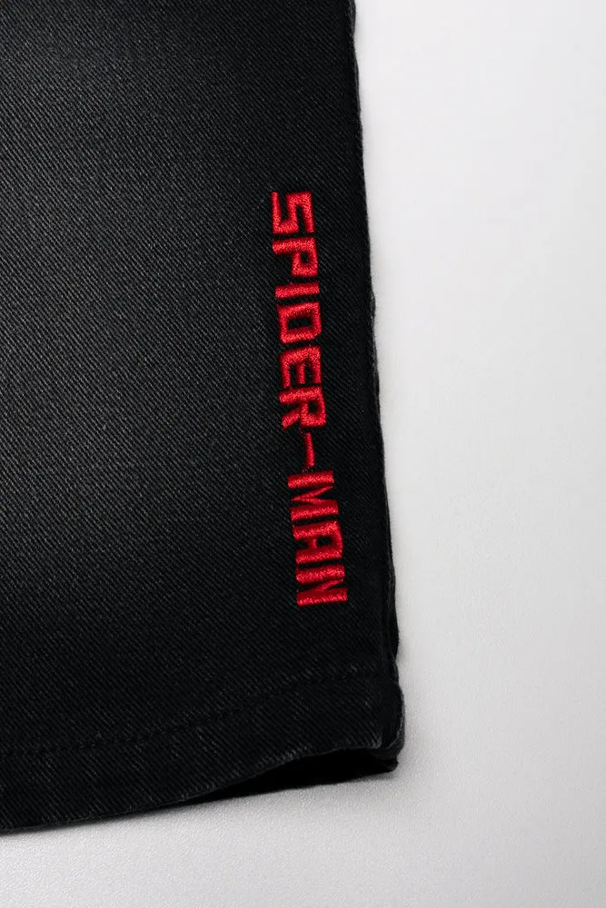 Spider-Man Denim Shorts Black sold by Ackermas product image thumbnail 3