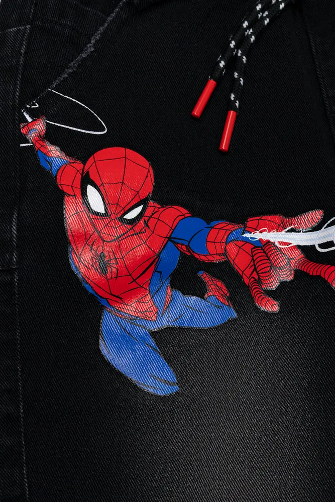 Spider-Man Denim Shorts Black sold by Ackermas product image thumbnail 2