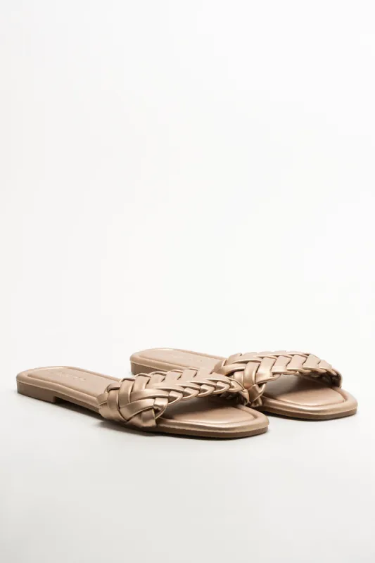 Weave Mule Sandal Natural sold by Ackermas