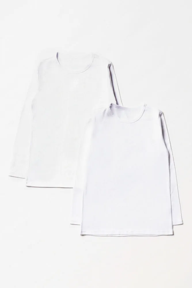 2 Pack Long Sleeve Vests White sold by Ackermas