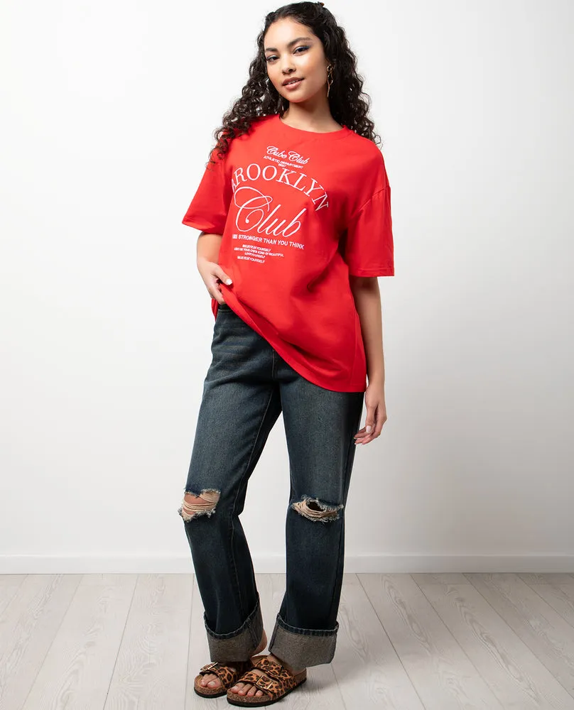 Oversized Graphic T-Shirt Red sold by Ackermas product image thumbnail 2