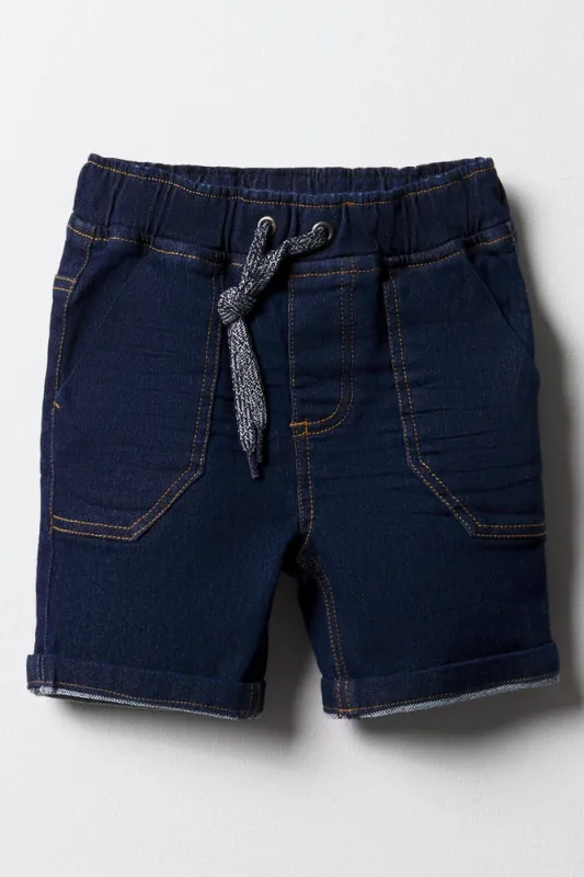 Knit Denim Short Blue sold by Ackermas
