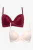 2 Pack Winter Lace Balconette Bra - Sml Red Mushroom sold by Ackermas