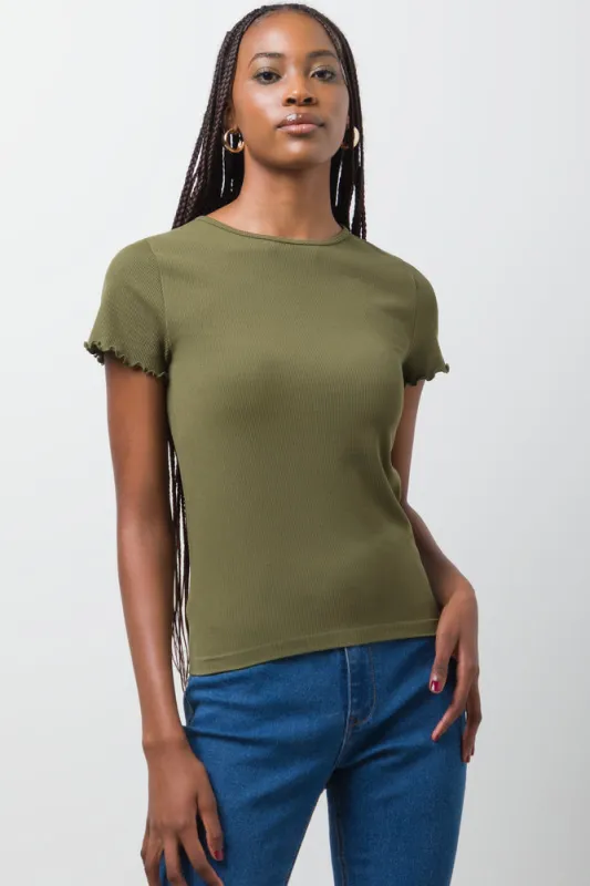 Crew Neck Short Sleeve Seamfree Green sold by Ackermas