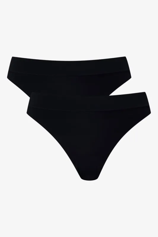 2 Pack Lazer Thong Panty Black sold by Ackermas