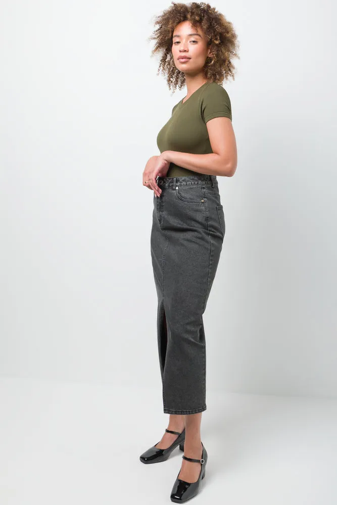 Fine Rib Seamless Bodysuit Ballerina Sleeve Green sold by Ackermas product image thumbnail 2