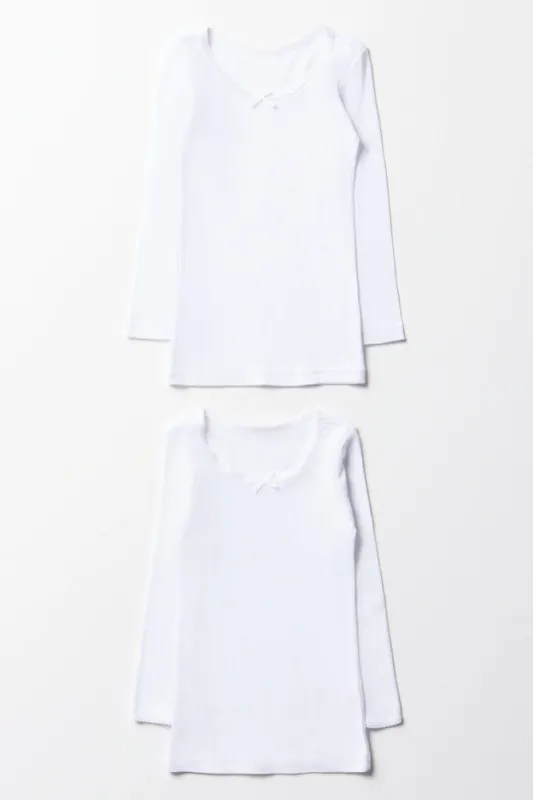 2 Pack Long Sleeve Vest White sold by Ackermas