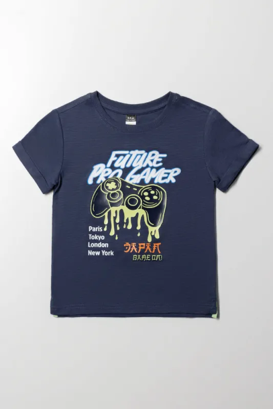 Short Sleeve T-Shirt Navy sold by Ackermas